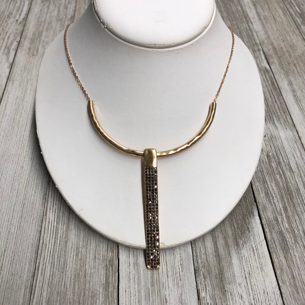 Bar Necklace and Earrings Set (Silver or Gold)